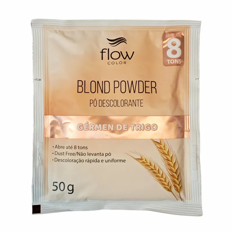 Pó Descolorante Sachê Gérmen de Trigo 50g Flow Color - lojaparaisodarepublica