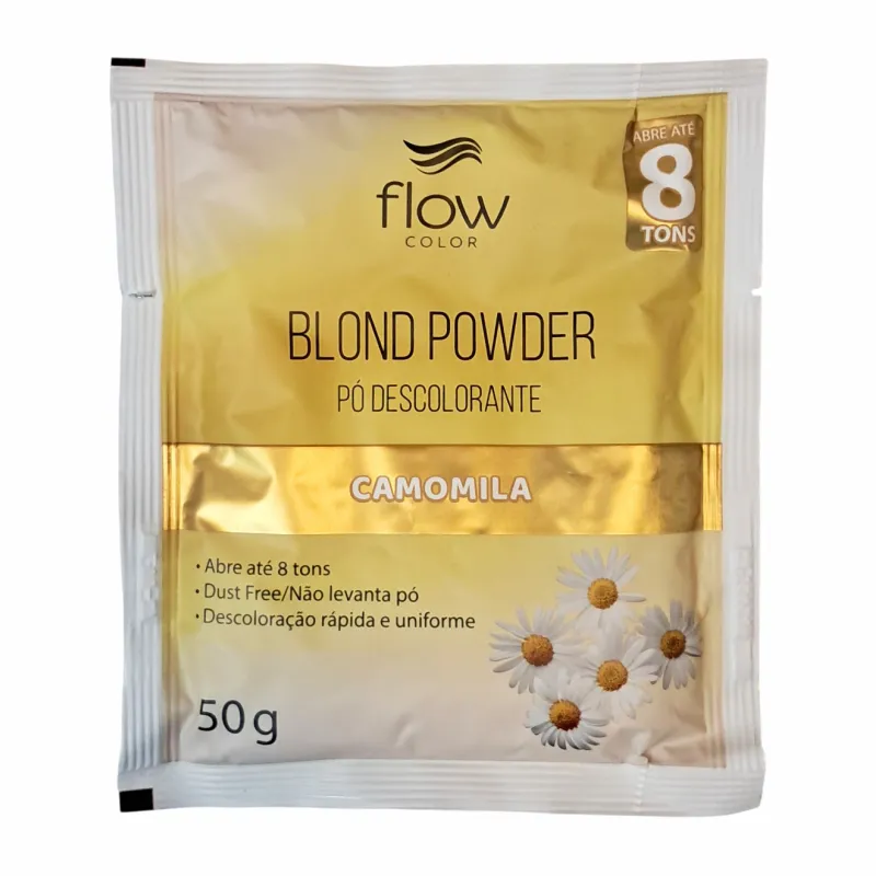 Pó Descolorante Sachê Camomila 50g Flow Color - lojaparaisodarepublica