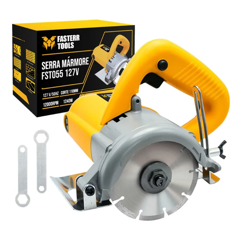 Serra Mármore 4.3/8" 110mm 1240W 12.000 RPM 110V Fasterr FST055
