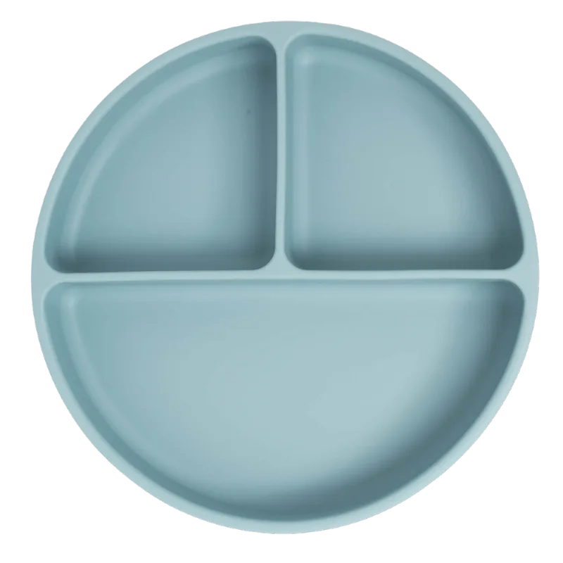 Prato De Silicone Com Ventosa e Divisórias Azul Sonho Büp Baby