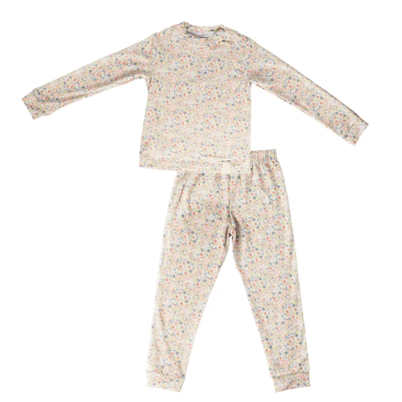 Pijama Manga Longa Infantil Floral Mari Bup Baby Pijama Manga Longa Infantil Floral Mari 3 Anos Bup Baby