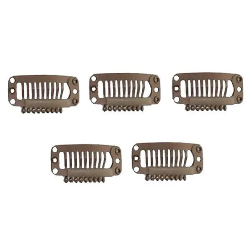 Grampos De Pressão De Extensão De Cabelo 2x5 Peças Apertos De Peruca De Trama Média Remy