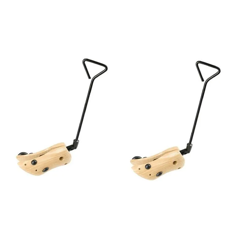 2x Sapato Botas Maca Homem Mulher Madeira Sapatos Modeladores Cowboy