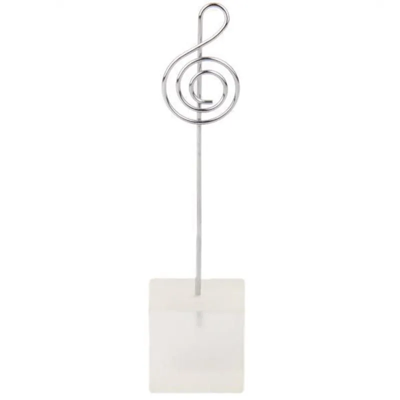 3xtranslucent Cube Base Card Memo Photo Clips Holder Music