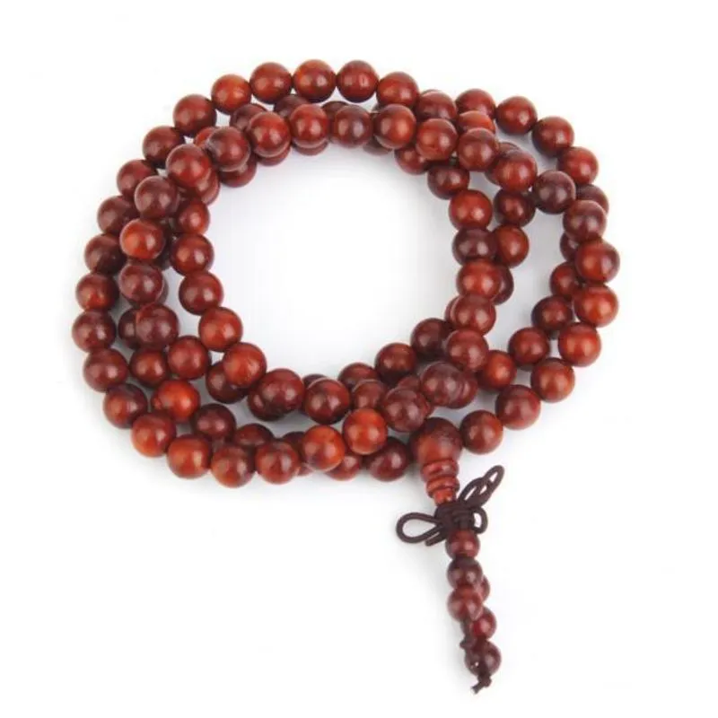 3x Pulseira De Colar De Mala De Oração Budista De Madeira Escandalosa 108 8 Mm
