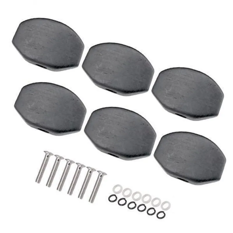 2x6 Peças Ajuste De Guitarra Cabeças De Máquina Botões Botões Botões