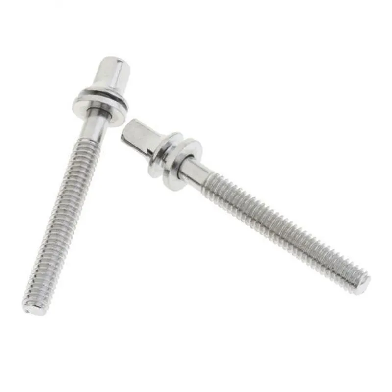 Hastes De Tensão De Tambor De Aço Inoxidável 2x2pcs Para Peças De Tambor