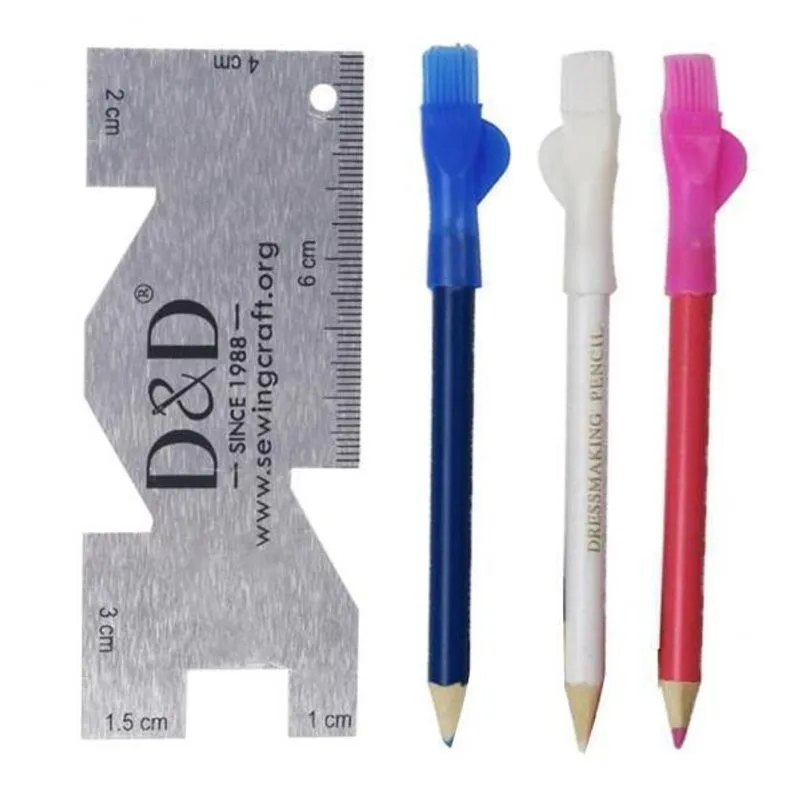 2xtailors Caneta Marcador Lápis Régua Tecido De Costura
