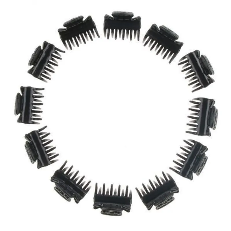 2x12 Pinças De Grampos De Grampo De Plástico Resina Mini Garras De Cabelo