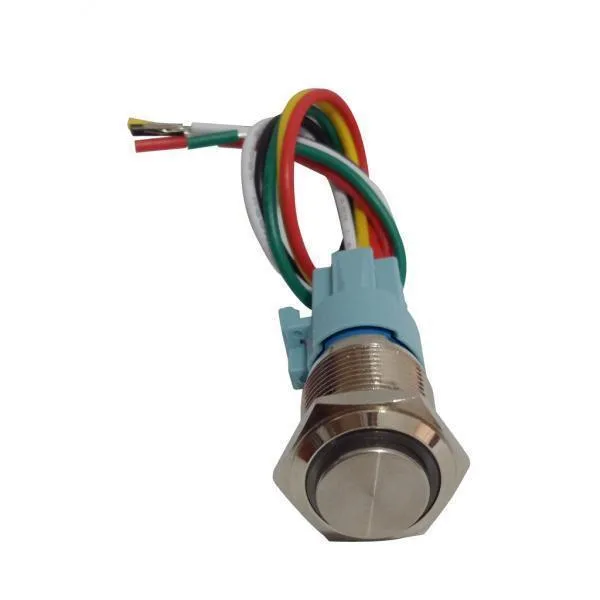 2x16mm Interruptor De Botão Impermeável Latching On/off Auto