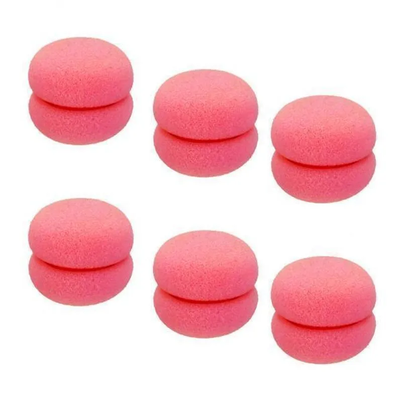 3xpack De 6pcs De Rolos De Esfera De Enrolamento De Cabelo De Esponja De Alta Elasticidade