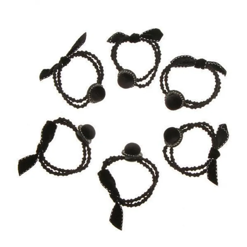 2x6 Peças Moda Feminina Faixa De Cabelo Elástica Anel De Corda