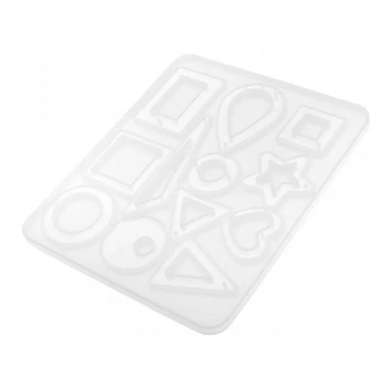 2xmoldes Geométricos De Silicone De Cristal Fabricação De Jóias Moldes Diy