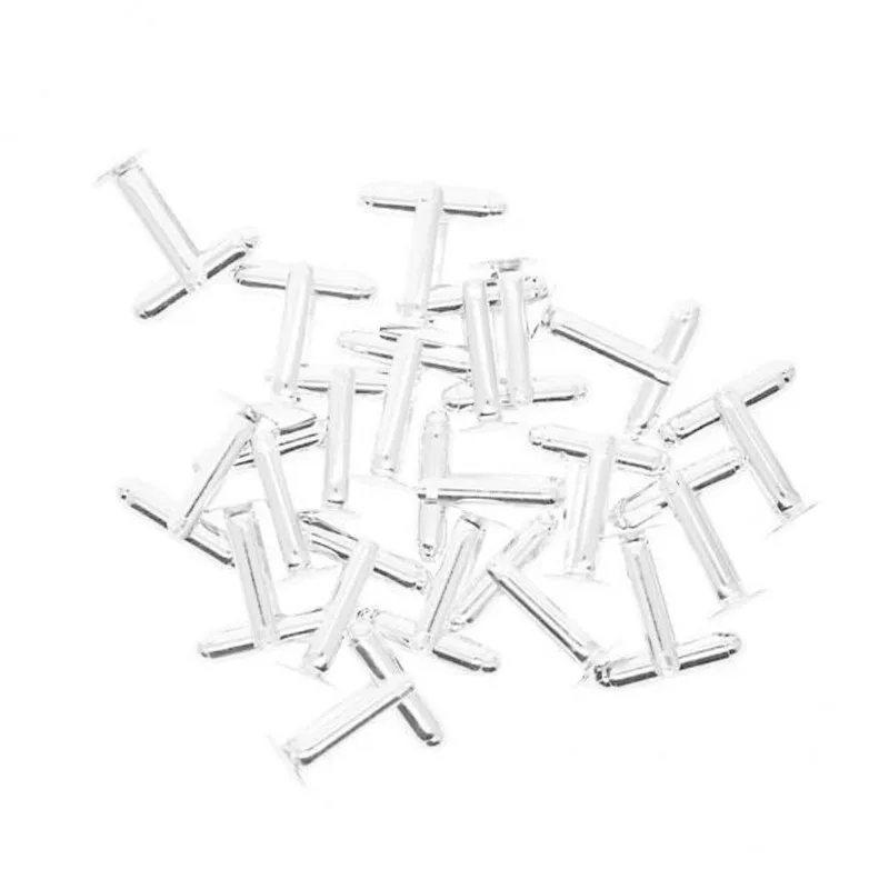 2x20 Peças Abotoadura Diy Silverwhite Abotoadura Descobertas