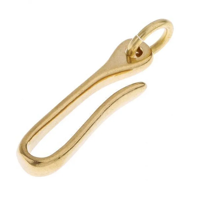 2xsolid Latão U Gancho Loop Chaveiro Porta-cinto Carteira Suporte De Clipe