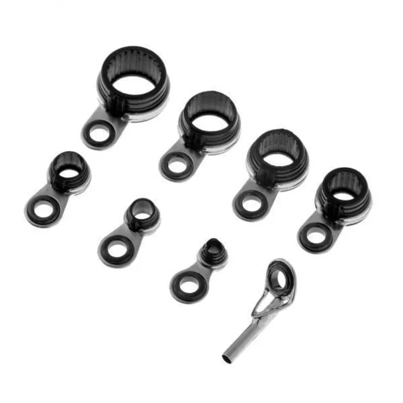 10x8pcs Guias De Vara De Pesca De Tamanho Misto Anel De Olhos Linha De Ponta Superior