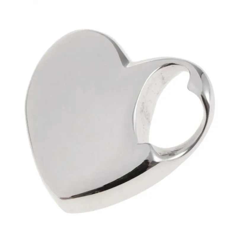 5xstainless Steel Glossy Silver Love Heart Cremation