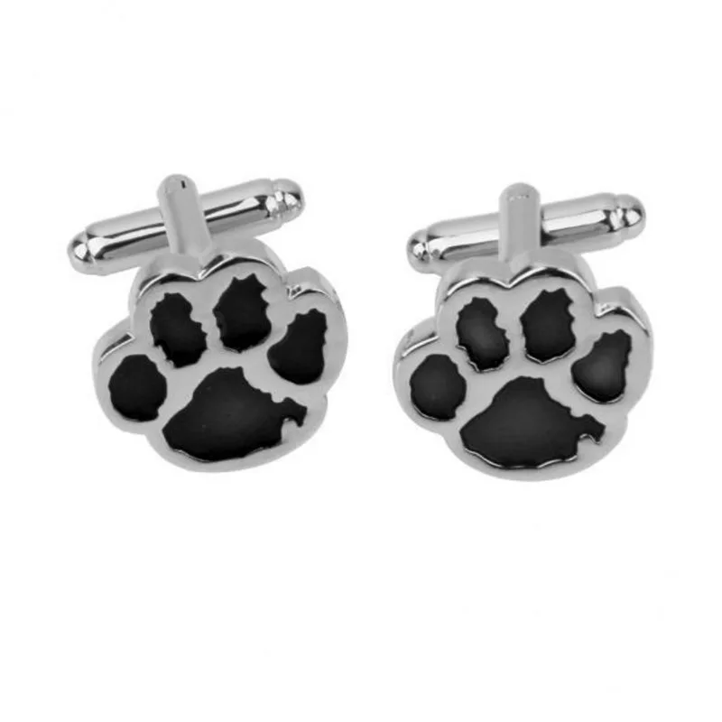 4x1 Par Masculino Dog Paw Cufflinks Shirt Cuff Links