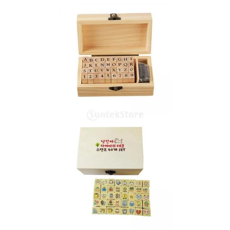 2 Set Diy Rubber Letter Stamps Carimbos De Desenhos Animados