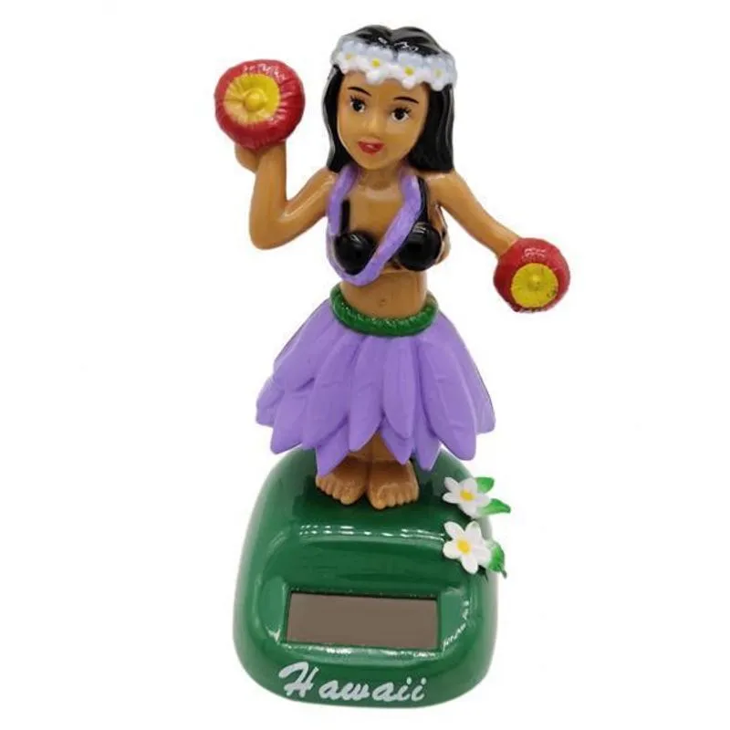 3x Solar Powered Dancing Hawaii Menina Swing Figura Brinquedo Casa