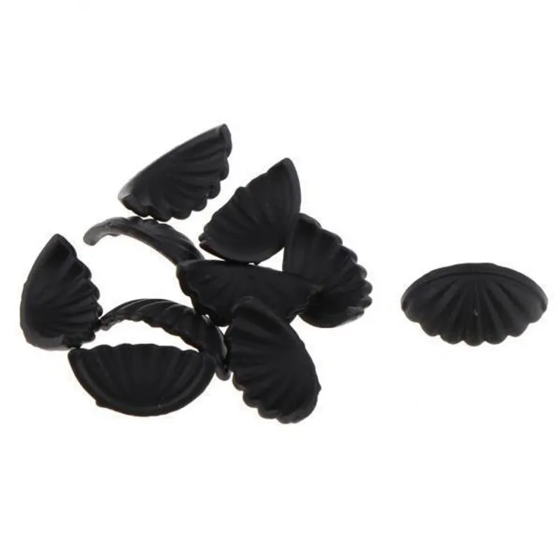 2x10 Peças 1/6 Maçanetas De Porta Em Forma De Concha Em Miniatura Para Casa De Bonecas