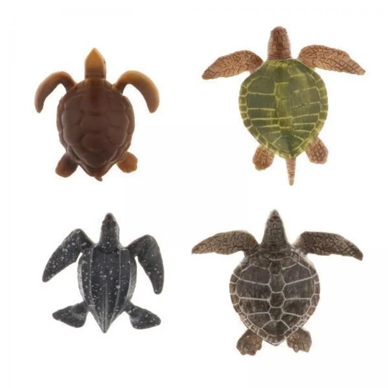 2xtartarugas Animais Realistas Figuras Modelo Criaturas Brinquedos De Banho