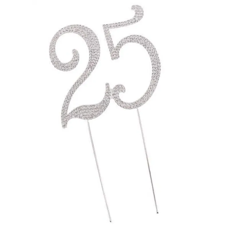 2xbrilhante Cristal Strass Números Aniversário Aniversário