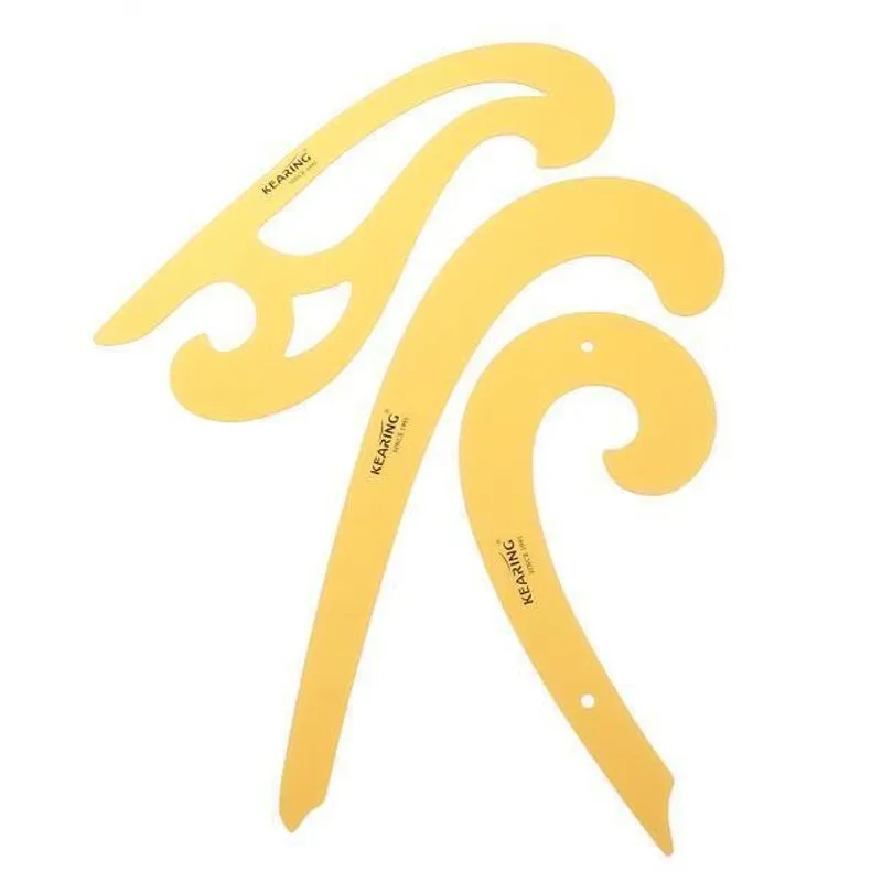 Modelos De Desenho De Réguas De Curva Francesa De Plástico 2x3 Peças/conjunto