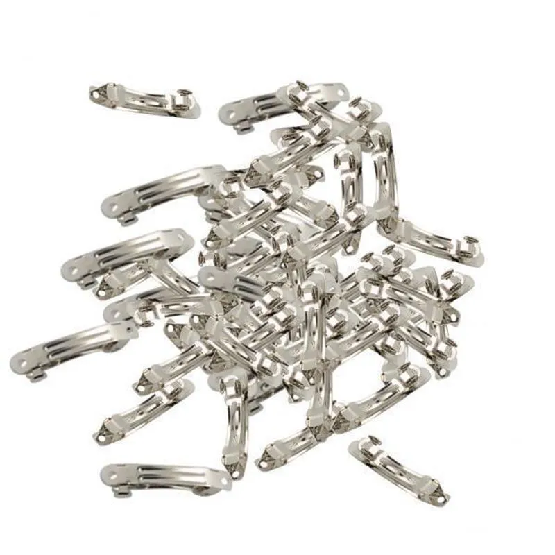 Pacote De 2 Presilhas De Cabelo Francesas De Metal E Prata Para Artesanato