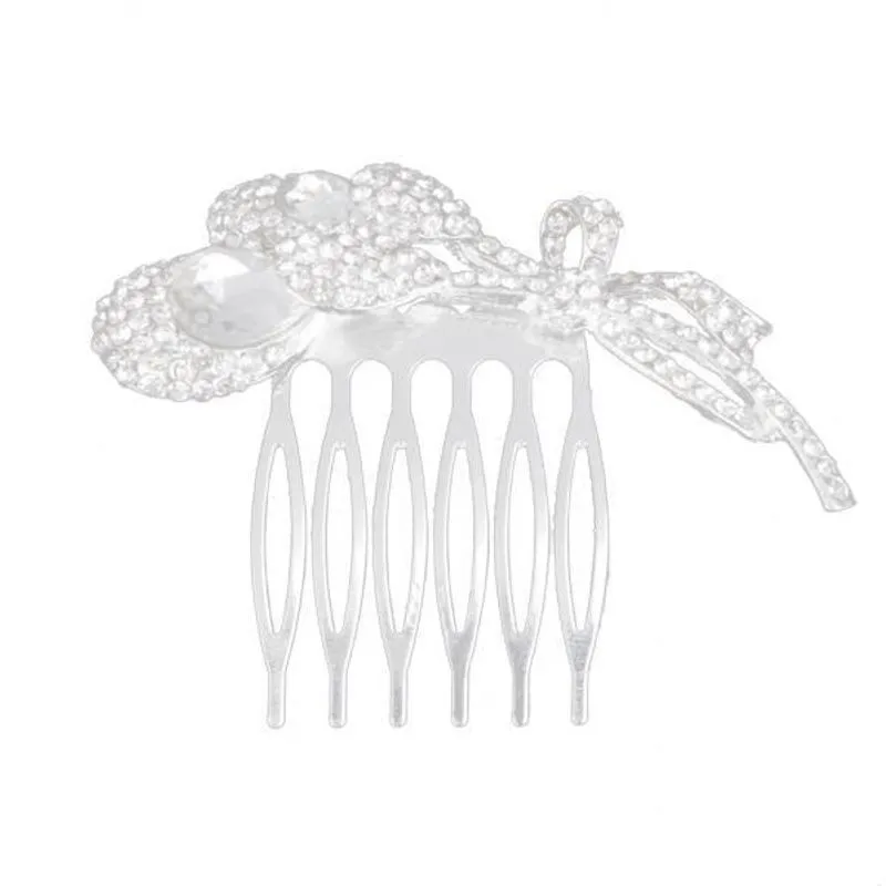 4xcristal De Pente De Cabelo De Strass De Casamento De Dama De Honra Nupcial