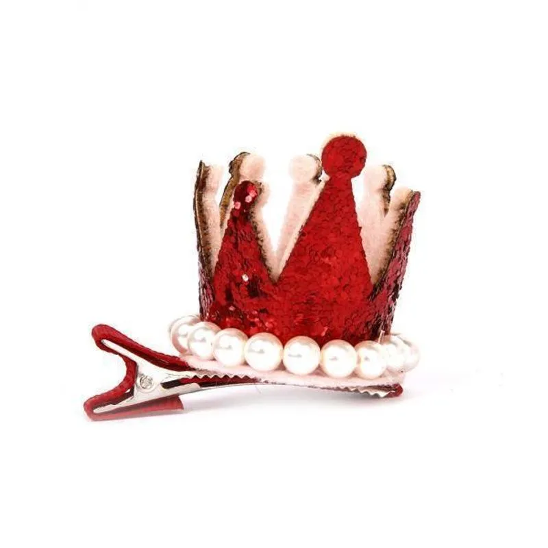 4xchild Baby Girl Crown Party Alligator Hair Barrette Clipe