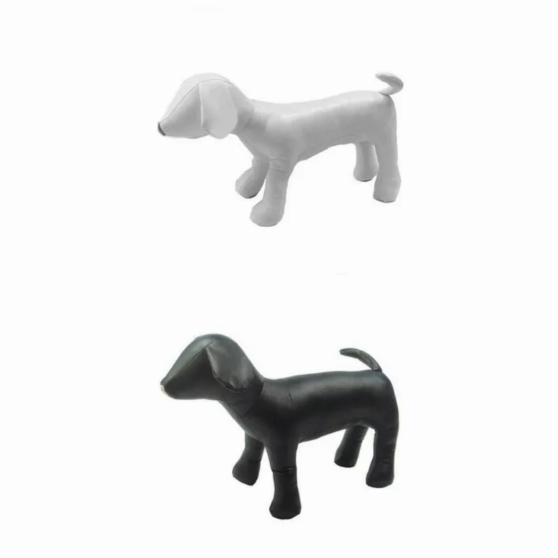 2pçs Manequim De Cão Pu Couro Posição Em Pé Para Exibição