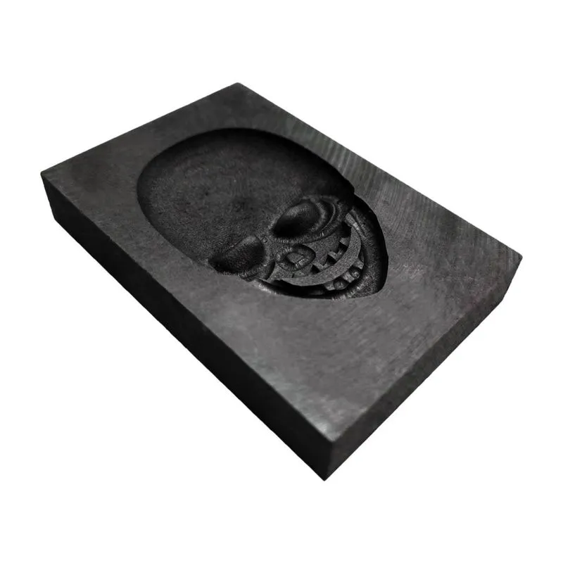 Fabricação De Joias De Crânio De Molde De Lingote De Grafite 3d Para Derretimento