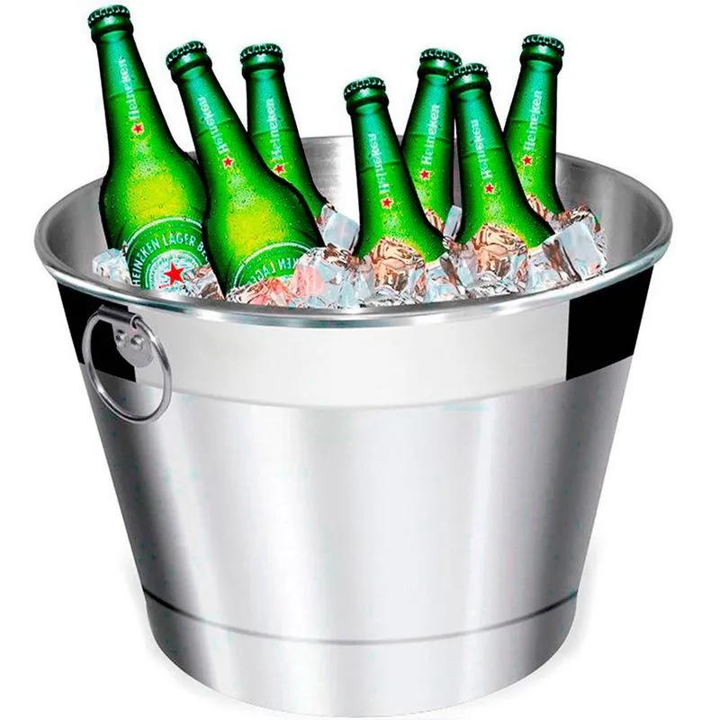 Balde De Gelo E Cerveja - Alumínio Lixado - 6 L