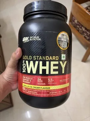 gold standard whey protein- vanilla ice cream flavor