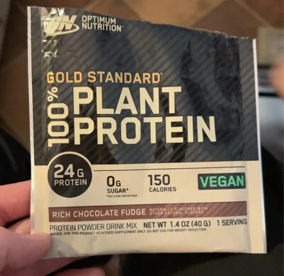 Optimum nutrition rich chocolate fudge plant protein powder