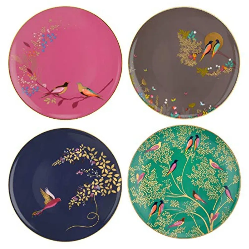 Sara Miller Para Portmeirion Chelsea Cake Plates, Cerâmica, Multi-cor, 215 X 215 X 60 Cm