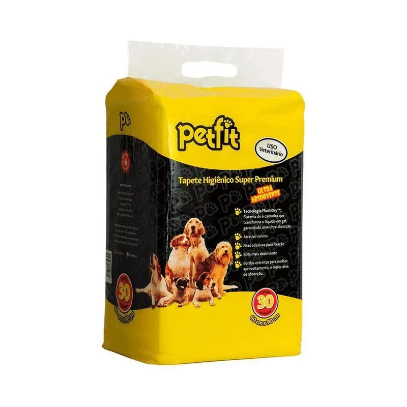 Tapete Higiênico Super Premium Petfit 60x90 30 Unidades