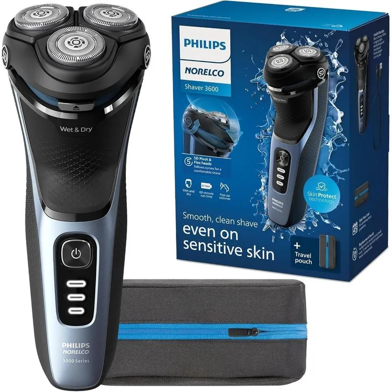 Philips Norelco Shaver 3600 Barbeador Elétrico A Seco/Úmido