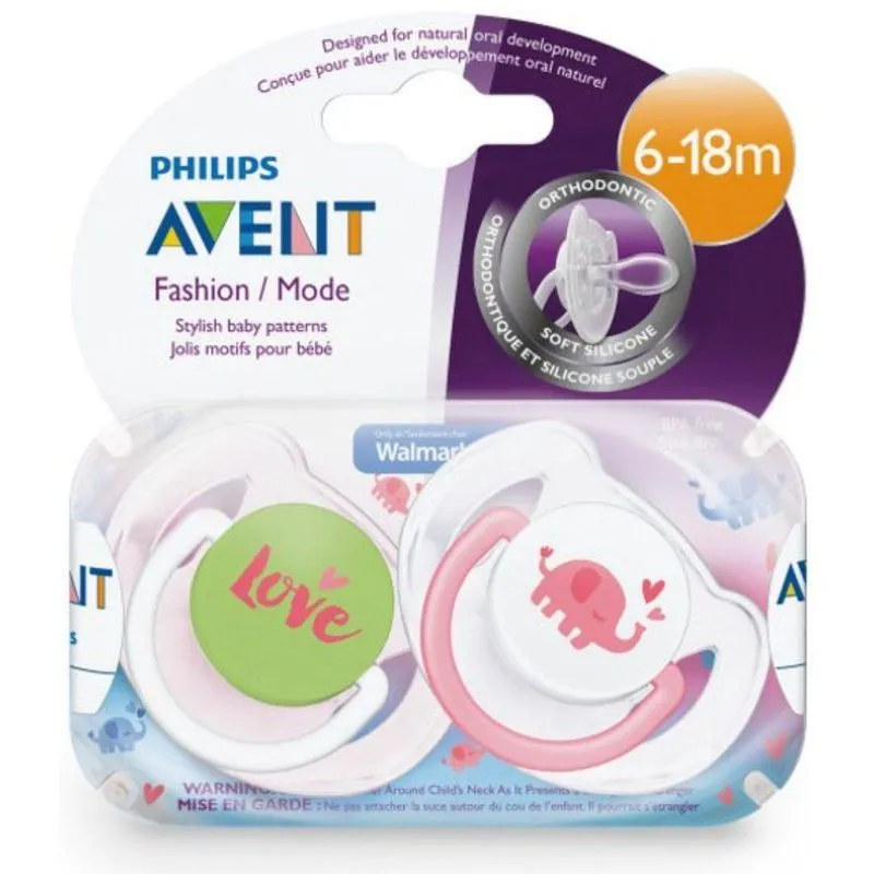 Chupeta Freeflow Fashion - Elefante - 6-18m - Philips Avent