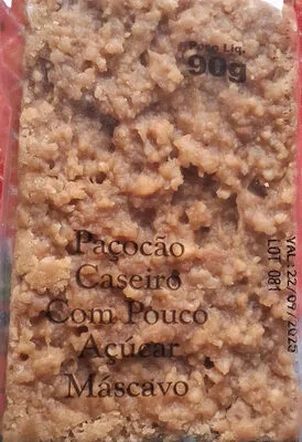 Paçocão caseiro com pouco açúcar mascavo
