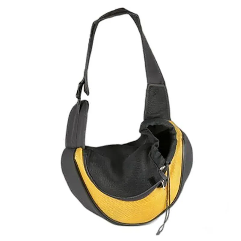 Bolsa Tira Colo Para Transporte De Pet Amarela Até 9 Kgs