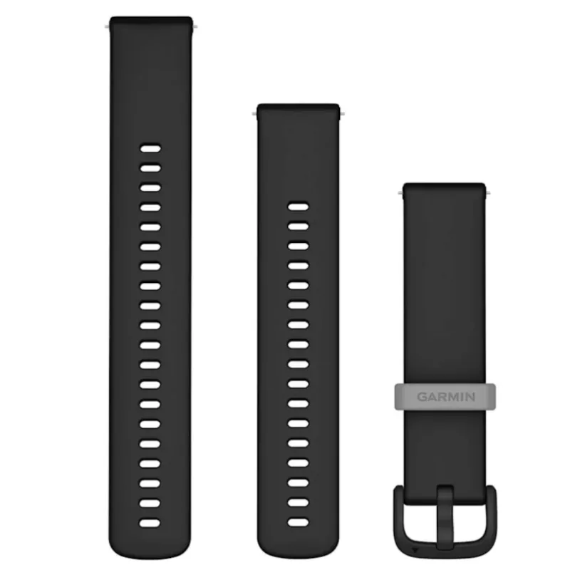 Pulseira Garmin Quick Release 20 mm Preto Approach S12/S40/S42/S44/S50/D2 Air/D2 Air X10/FR 55/165/245/570/645/Venu/Venu 2 Plus/Venu Sq/Sq2/vívoactive 3/vívoactive 5/vívoactive 6