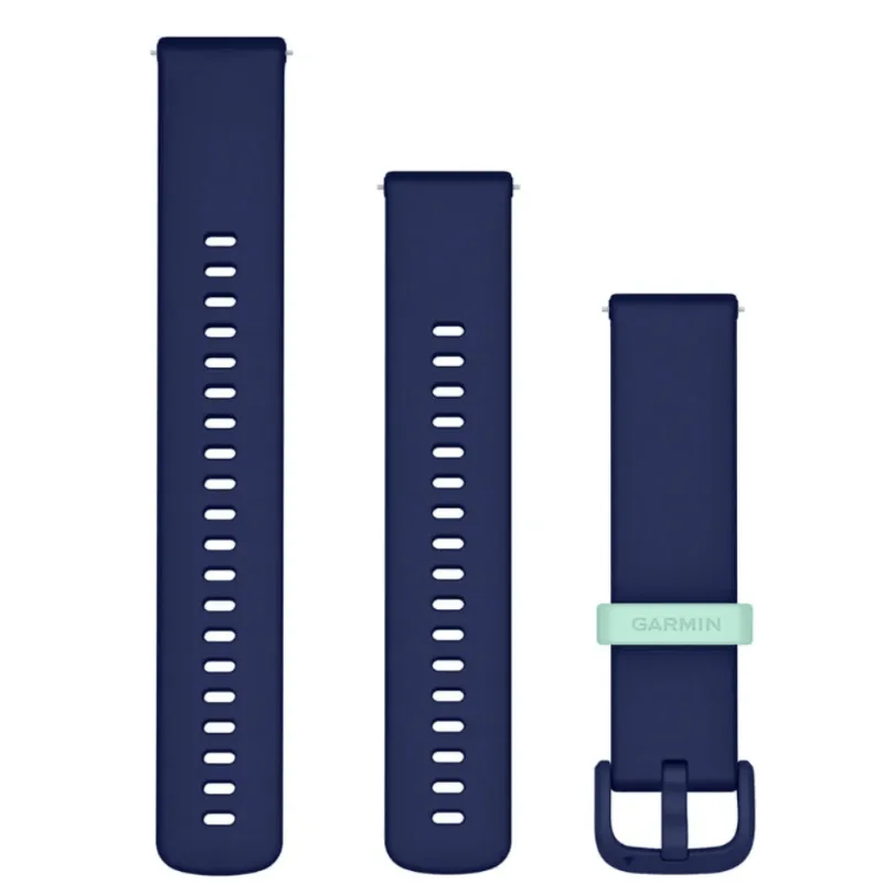 Pulseira Garmin Quick Release 20 mm Azul Marinho Approach S12/S40/S42/S44/S50/D2 Air/D2 Air X10/FR 55/165/245/570/645/Venu/Venu 2 Plus/Venu Sq/Sq2/vívoactive 3/vívoactive 5/vívoactive 6