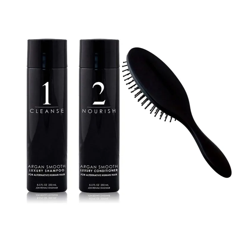 3 Pc Bundle Jon Renau Argan Shampoo Liso Condicionador A