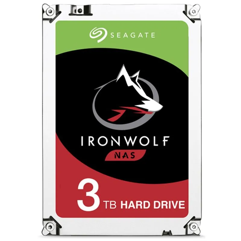 HD 3TB SATA3 Seagate IronWolf - ST3000VN007 (3,5pol, 6Gb/s, 5.900 RPM, 64MB Cache)