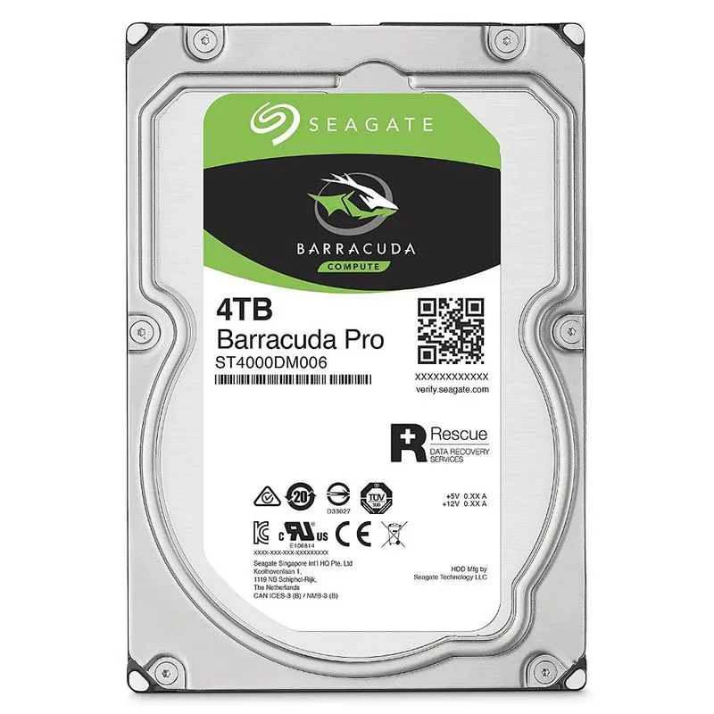 HD 4TB SATA3 Seagate BarraCuda Pro - ST4000DM006 (3,5pol, 6Gb/s, 7.200 RPM, 256MB Cache)