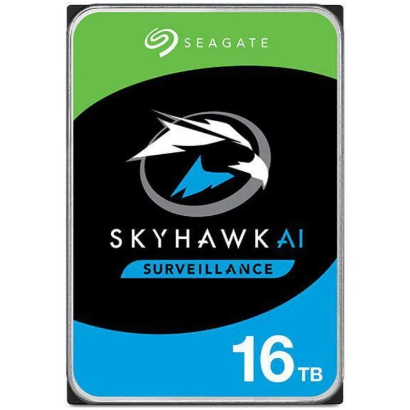 HD 16TB SATA3 Seagate SkyHawk AI - ST16000VE000 (3,5pol, 6Gb/s, 7.200 RPM, 256MB Cache)
