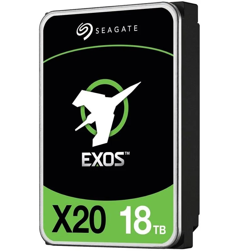 HD 18TB SAS Seagate Exos X20 Enterprise Capacity - ST18000NM000D (3,5pol, 12Gb/s, 7.200 RPM, 256MB Cache)
