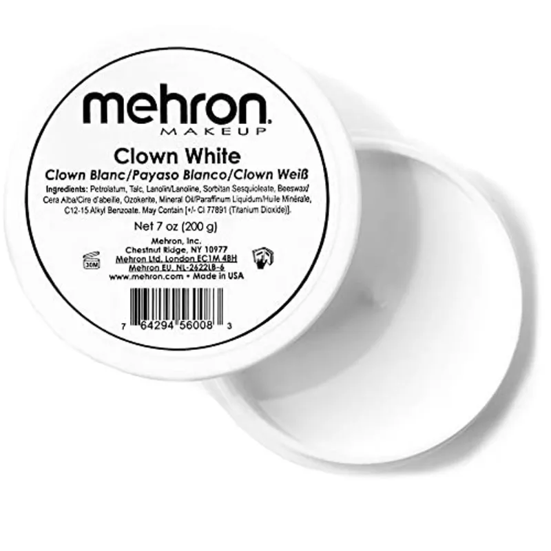 Creme De Pintura Facial Profissional Mehron Makeup Clown Whi